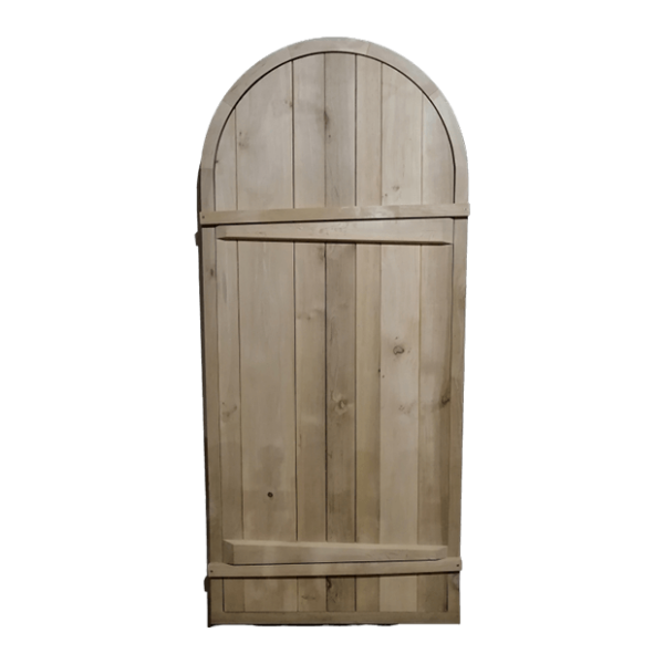 Дверь для бани из массива «Арочная» (Любимая баня)